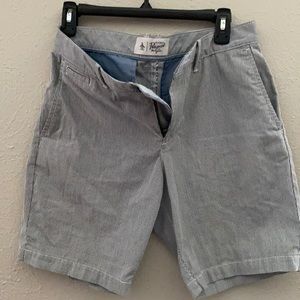 The original penguin flat front pinstripe shorts